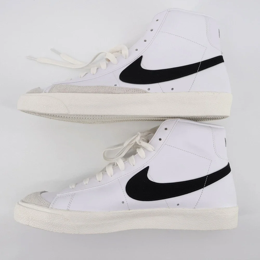 NEW Nike Blazer Mid 77 Vintage Sneakers White Black High Top Mens Size 13